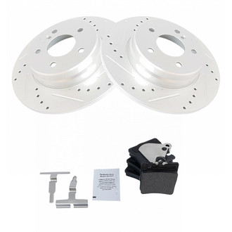 TRQ® - Rear Disc Brake Kit with Semi-Metallic Pads