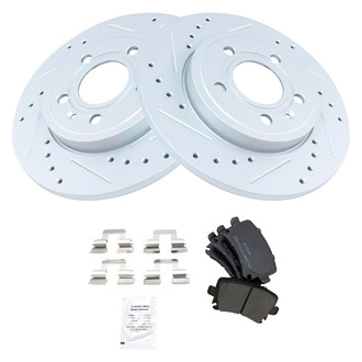 TRQ® - Performance Semi-Metallic Rear Brake Kit