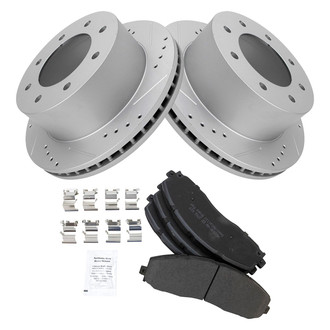 TRQ® - Performance Semi-Metallic Front Brake Kit