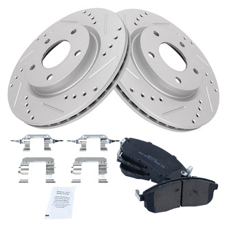 TRQ® - Performance Semi-Metallic Front Brake Kit