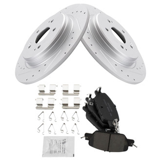 TRQ® - Performance Ceramic Rear Brake Kit