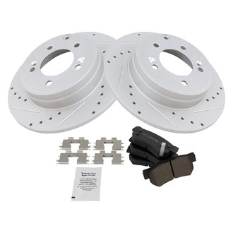 TRQ® - Performance Semi-Metallic Rear Brake Kit