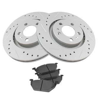 TRQ® - Performance Semi-Metallic Front Brake Kit