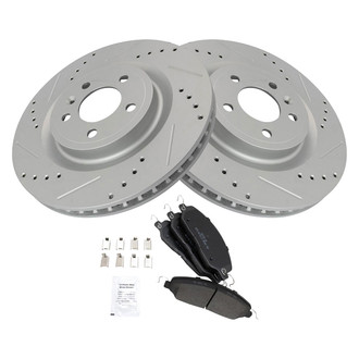 TRQ® - Performance Semi-Metallic Front Brake Kit