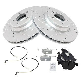 TRQ® - Performance Semi-Metallic Front Brake Kit