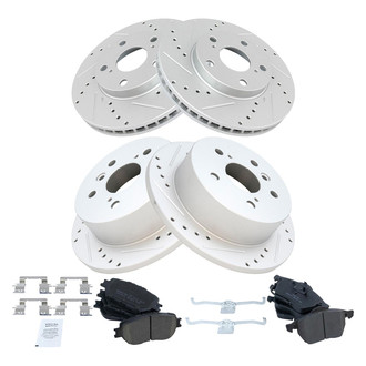 TRQ® - Performance Ceramic Front and Rear Brake Kit