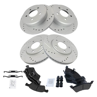 TRQ® - Performance Semi-Metallic Front and Rear Brake Kit