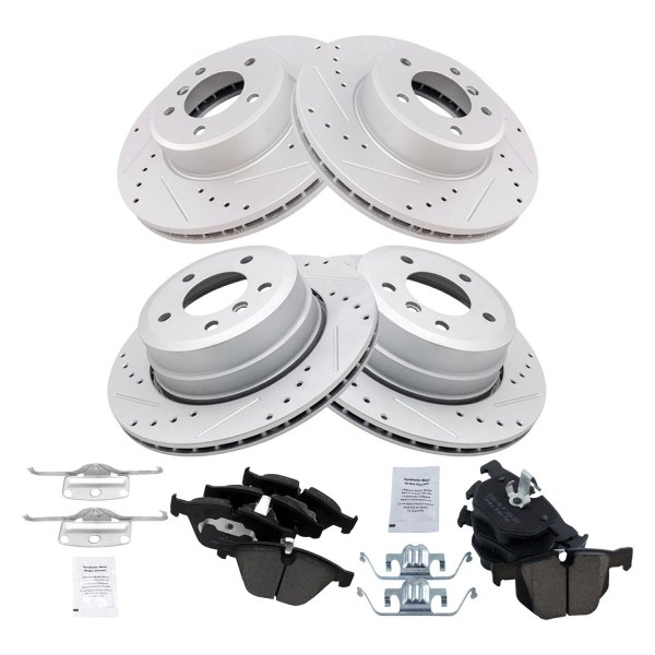 TRQ® - Performance Ceramic Front and Rear Brake Kit