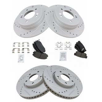 TRQ® - Performance Ceramic Front and Rear Brake Kit
