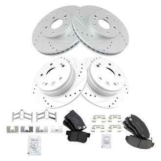 TRQ® - Performance Semi-Metallic Front and Rear Brake Kit