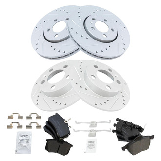 TRQ® - Performance Semi-Metallic Front and Rear Brake Kit