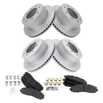 TRQ® - Performance Semi-Metallic Front and Rear Brake Kit