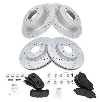 TRQ® - Performance Semi-Metallic Front and Rear Brake Kit
