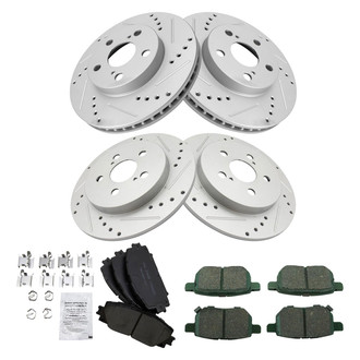 TRQ® - Performance Ceramic Front and Rear Brake Kit