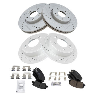 TRQ® - Performance Ceramic Front and Rear Brake Kit