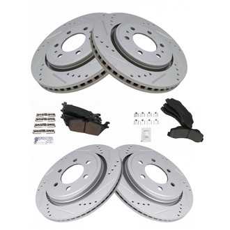 TRQ® - Performance Ceramic Front and Rear Brake Kit