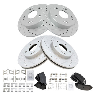 TRQ® - Performance Semi-Metallic Front and Rear Brake Kit
