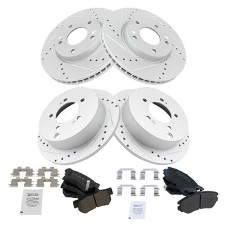 TRQ® - Performance Semi-Metallic Brake Kit