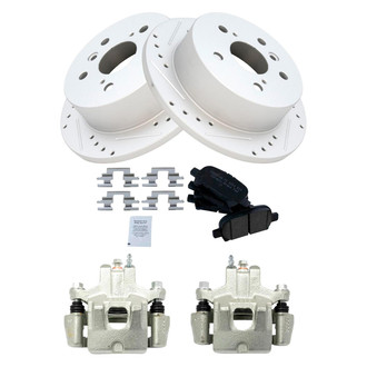 TRQ® - Performance Ceramic Rear Brake Kit with Calipers