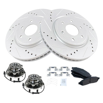 TRQ® - Performance Ceramic Brake Kit with Hub Assemblies