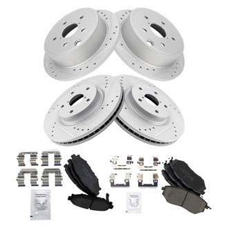 TRQ® - Performance Ceramic Front and Rear Brake Kit