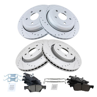 TRQ® - Performance Ceramic Front and Rear Brake Kit