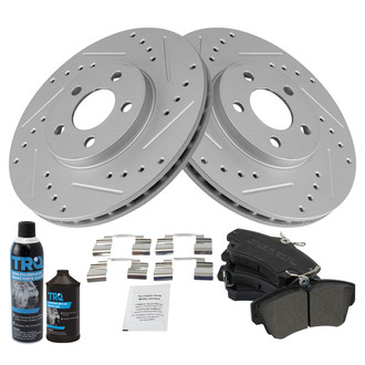 TRQ® - Performance Semi-Metallic Front Brake Kit