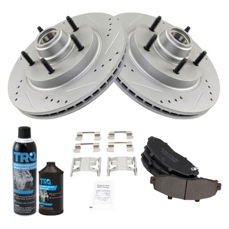 TRQ® - Performance Semi-Metallic Front Brake Kit