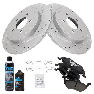 TRQ® - Performance Ceramic Rear Brake Kit