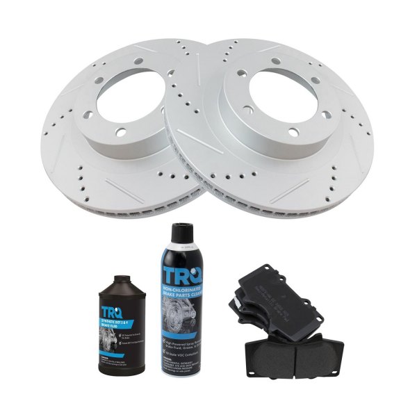 TRQ® - Front Disc Brake Kit with Semi-Metallic Pads