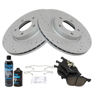 TRQ® - Performance Semi-Metallic Front Brake Kit