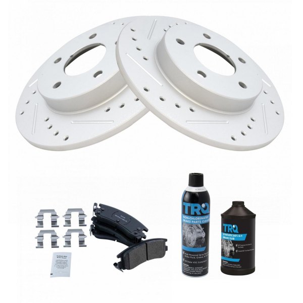 TRQ® - Rear Disc Brake Kit with Semi-Metallic Pads