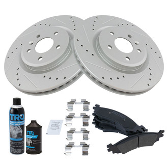 TRQ® - Performance Semi-Metallic Front Brake Kit
