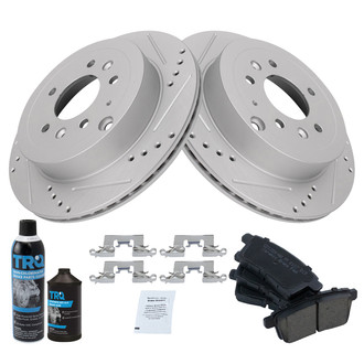 TRQ® - Performance Ceramic Rear Brake Kit