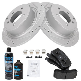 TRQ® - Performance Semi-Metallic Rear Brake Kit
