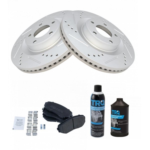 TRQ® - Front Disc Brake Kit with Semi-Metallic Pads