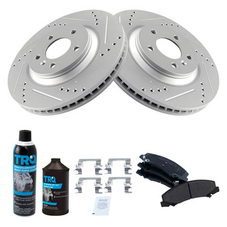 TRQ® - Performance Semi-Metallic Front Brake Kit