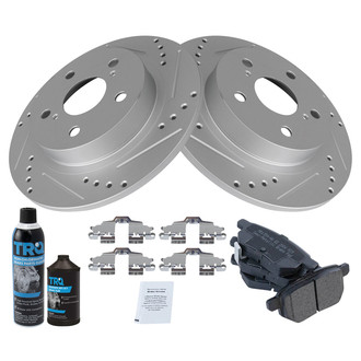 TRQ® - Performance Semi-Metallic Rear Brake Kit