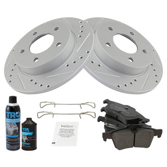 TRQ® - Performance Ceramic Rear Brake Kit