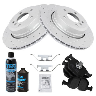 TRQ® - Performance Semi-Metallic Rear Brake Kit