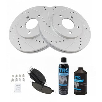 TRQ® - Performance Ceramic Front Brake Kit