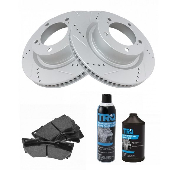 TRQ® - Front Disc Brake Kit with Semi-Metallic Pads