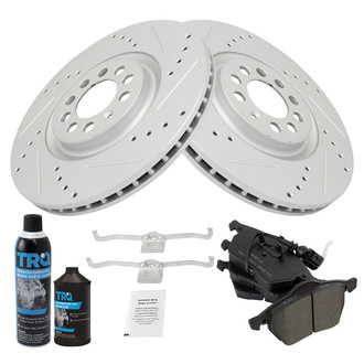 TRQ® - Performance Semi-Metallic Front Brake Kit