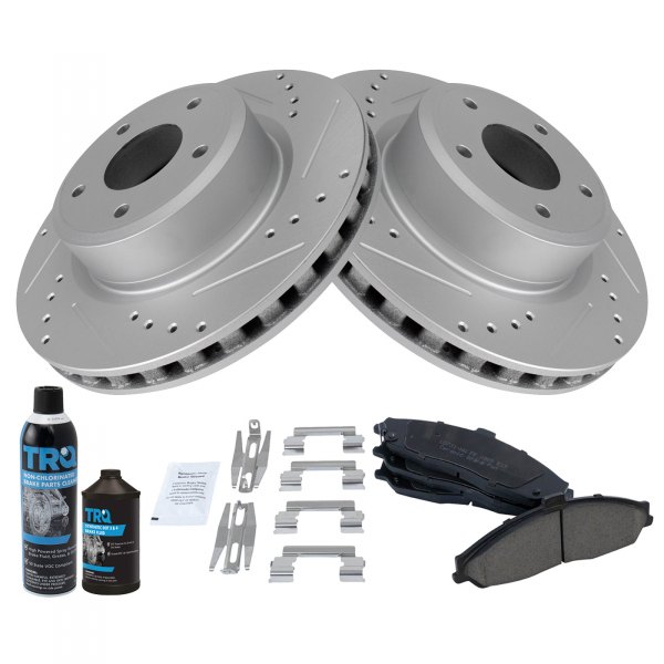 TRQ® BKA21512 - Performance Ceramic Front Brake Kit