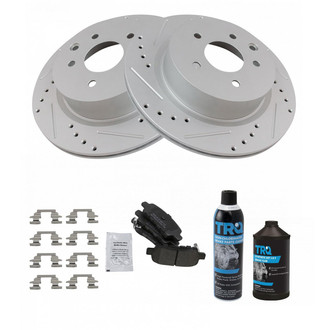 TRQ® - Performance Semi-Metallic Rear Brake Kit