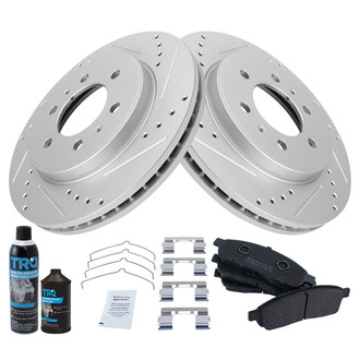 TRQ® - Performance Semi-Metallic Front Brake Kit