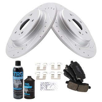 TRQ® - Performance Ceramic Rear Brake Kit