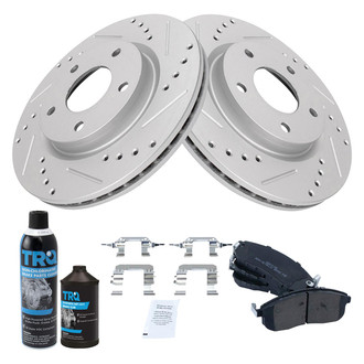 TRQ® - Performance Semi-Metallic Front Brake Kit
