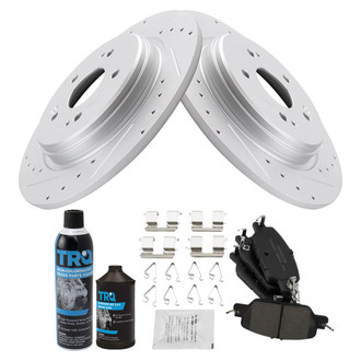 TRQ® - Performance Ceramic Rear Brake Kit