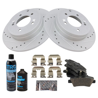 TRQ® - Performance Ceramic Rear Brake Kit